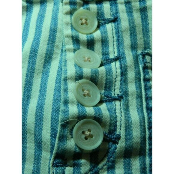Anthropologie Pilcro Jeans Size 26 High Rise Railroad-Striped Button Fro… - Picture 6 of 12